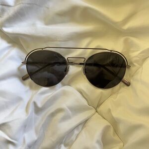 Calvin Klein Aviator Sunglasses Silver/Gunmetal
